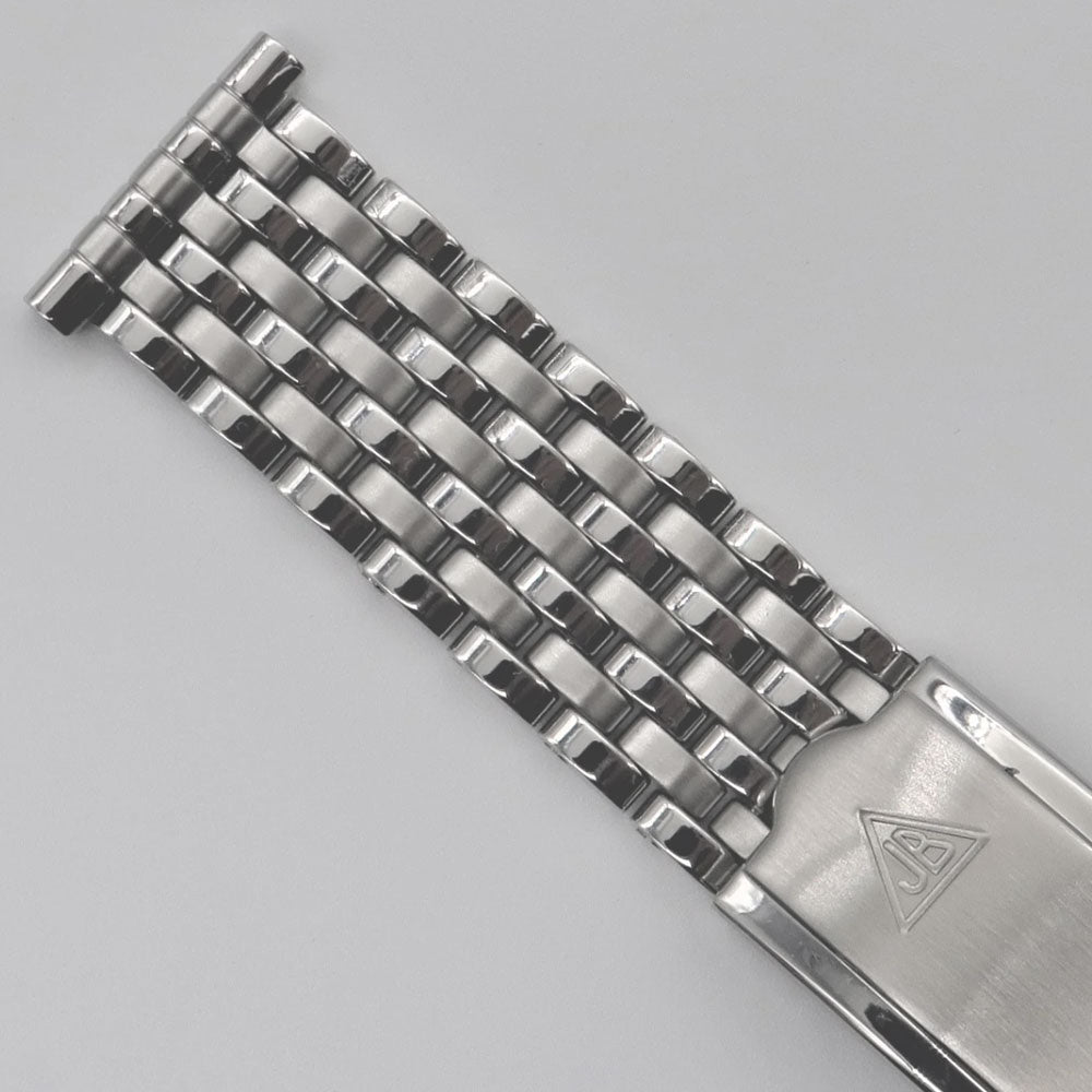 Forstner 7-Row Beads of Rice Stainless Steel Watch Bracelet