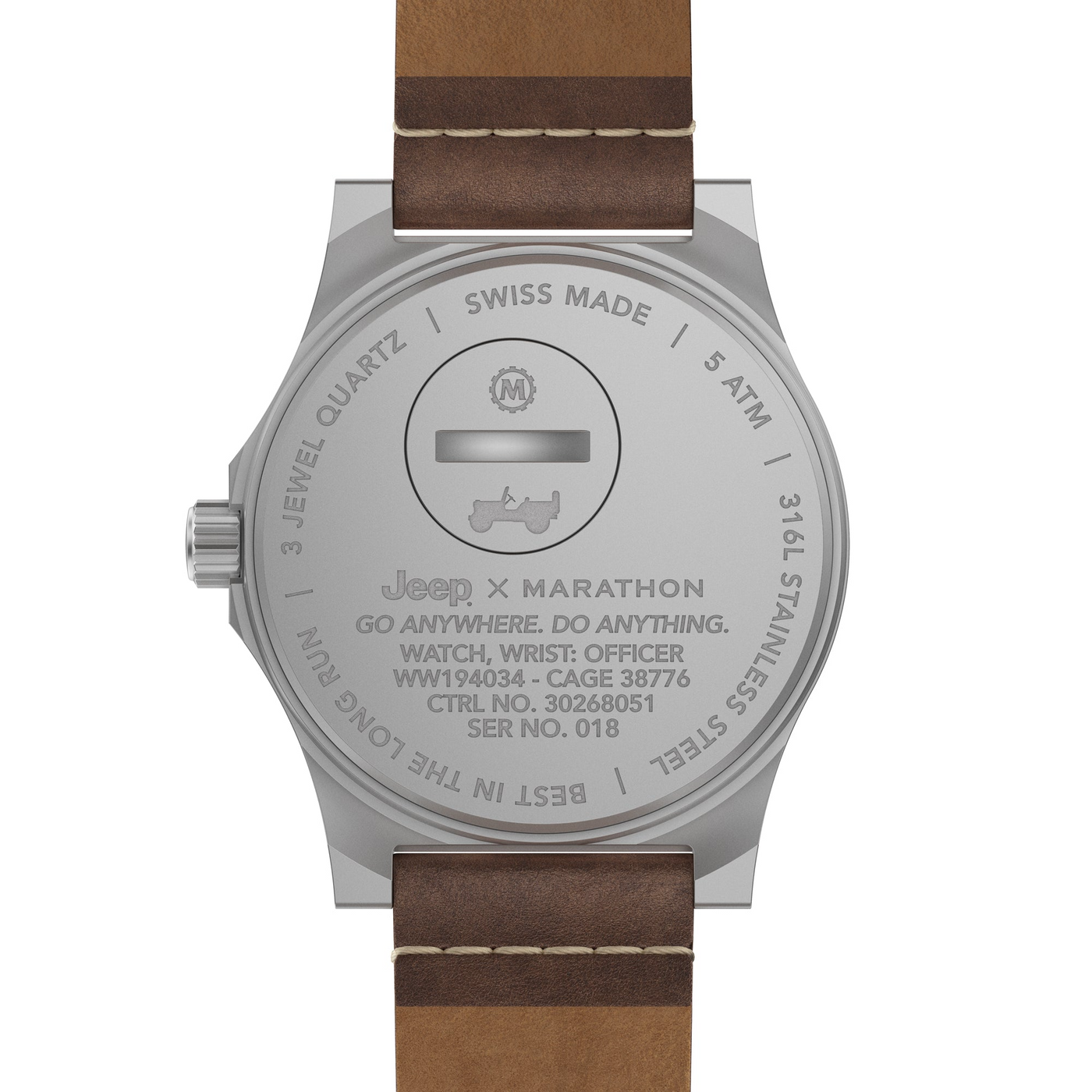 Jeep x Marathon MARATHON 41mm Willys SSGPQ Type II - Officer's Quartz WW194034SS-4001