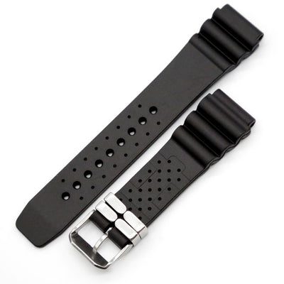 Bonetto Cinturini Rubber Divers Strap with stainless steel keepers Model 285SN 22mm