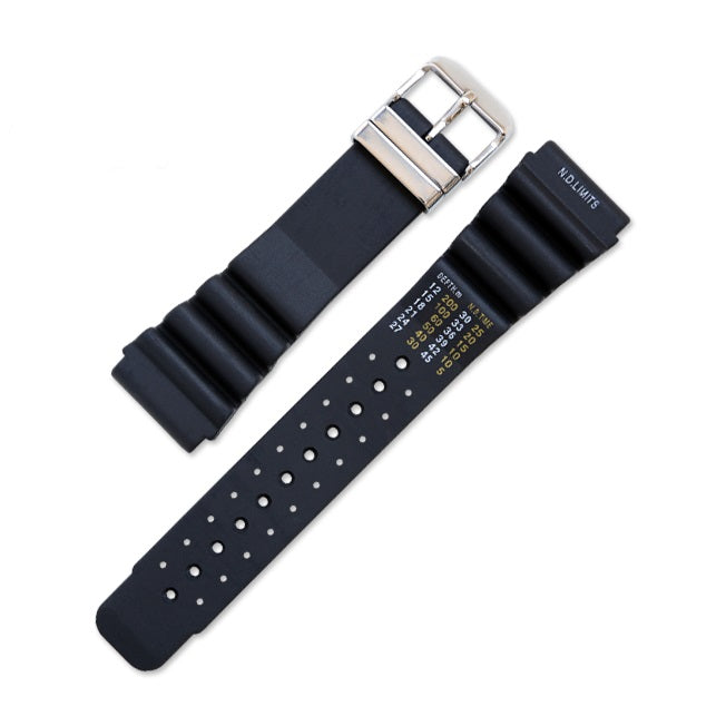 Bonetto Cinturini Rubber Divers Strap with stainless steel keepers Model 286