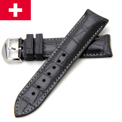 BIWI Alligator Skan Stitched Rubber Strap