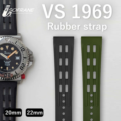 ISOFRANE VS1969 Dive Rubber Strap w/ RS Buckle