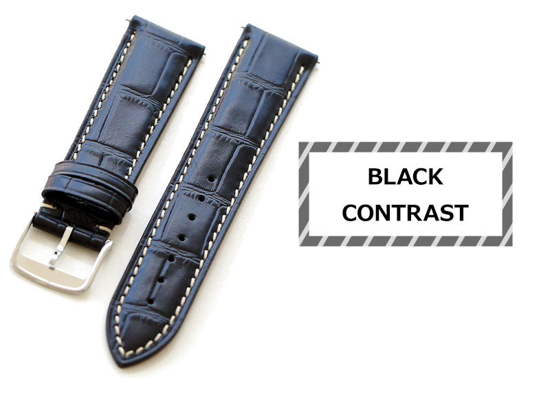 Classic Alligator Print Strap, Water proof Calf Leather