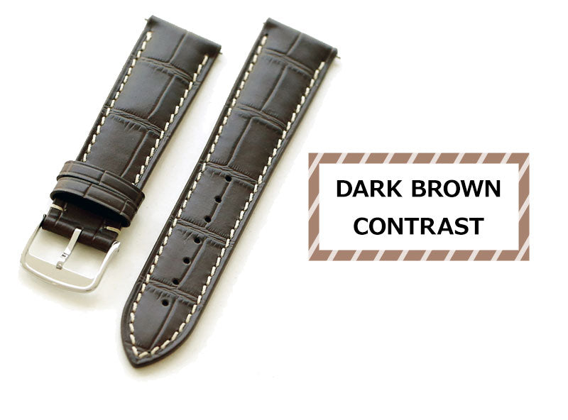 Classic Alligator Print Strap, Water proof Calf Leather