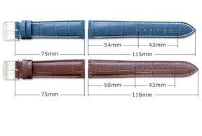 Classic Alligator Print Strap, Water proof Calf Leather