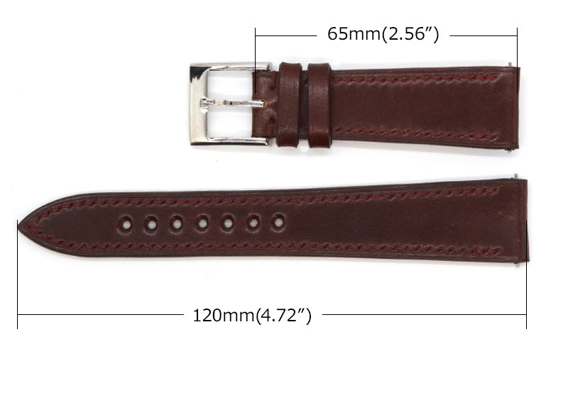 LM Series Watch Strap, SHELL CORDOVAN BY SHINKI-KIKAKU