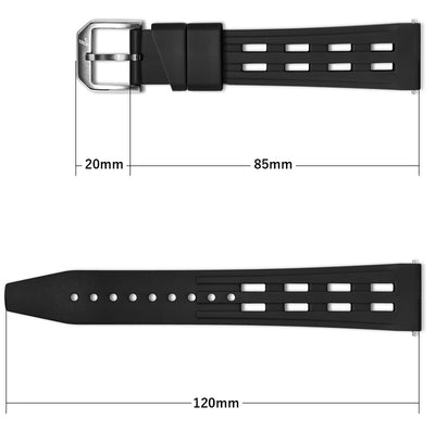 ISOFRANE VS1969 Dive Rubber Strap w/ RS Buckle