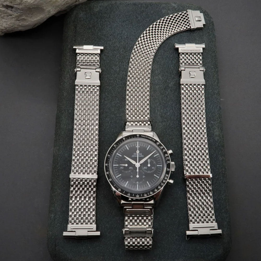 Forstner Komfit "JB" Mesh Watch Bracelet with Horned Ends