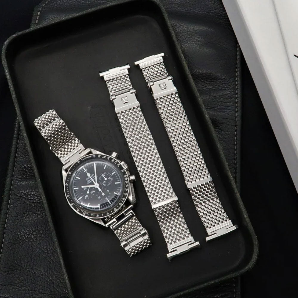 Forstner Komfit "JB" Mesh Watch Bracelet with Horned Ends