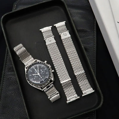 Forstner Komfit "JB" Mesh Watch Bracelet with Horned Ends