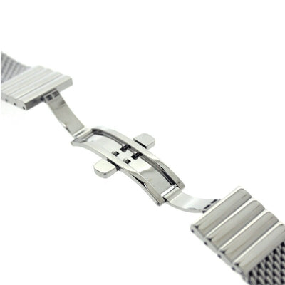 Hermann Staib Mesh Pusher Buckle Stainless Bracelet
