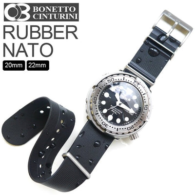 Bonetto Cinturini Rubber NATO Strap Model 328