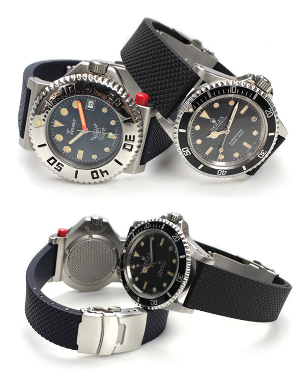 Bonetto Cinturini - 300D Deployment Buckle Rubber Straps