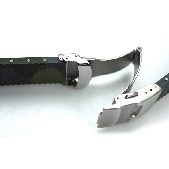 Bonetto Cinturini Camouflage Rubber Watch Strap 300D Deployment