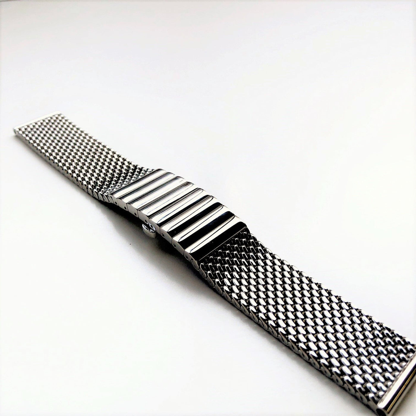 Hermann Staib Mesh Pusher Buckle Stainless Bracelet