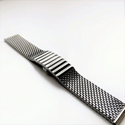 Hermann Staib Mesh Pusher Buckle Stainless Bracelet